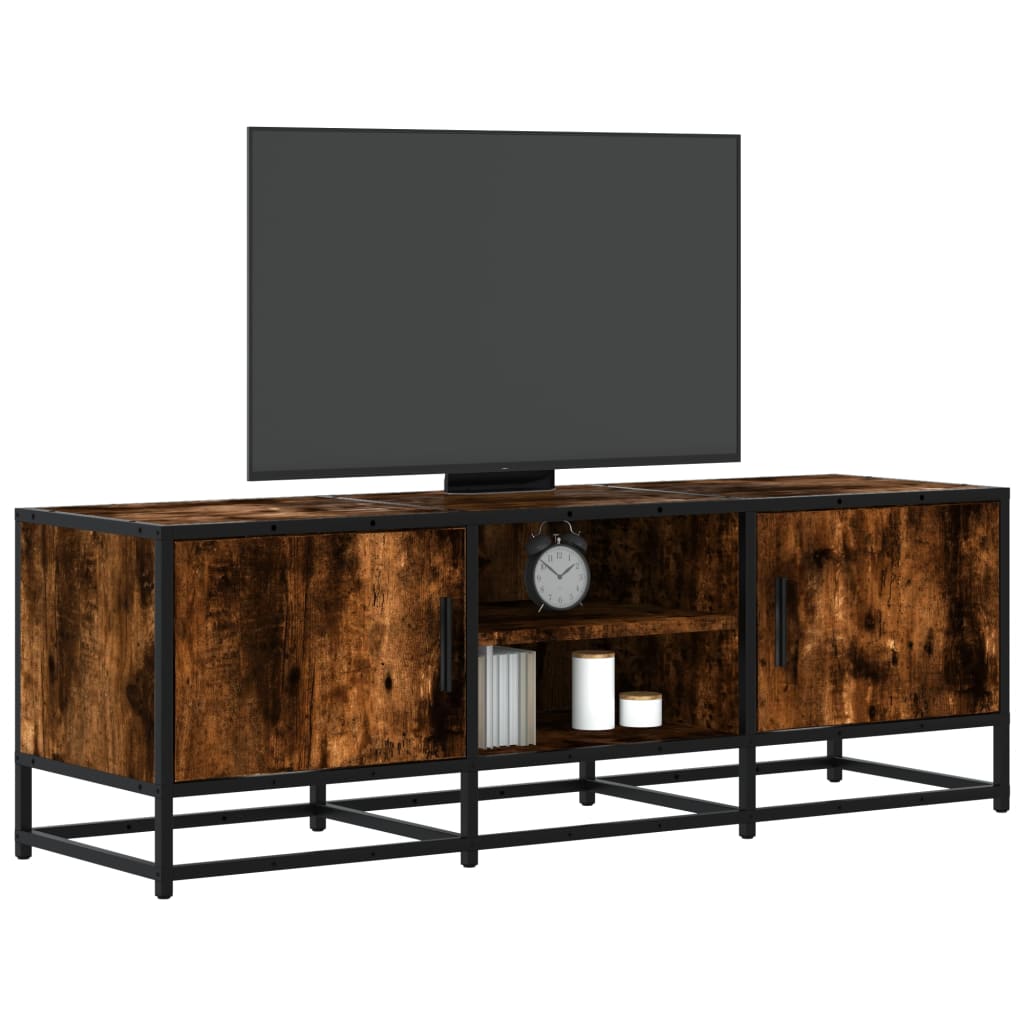 E-shop Multidom TV skrinka dymový dub 120x35x41 cm kompozitné drevo a kov