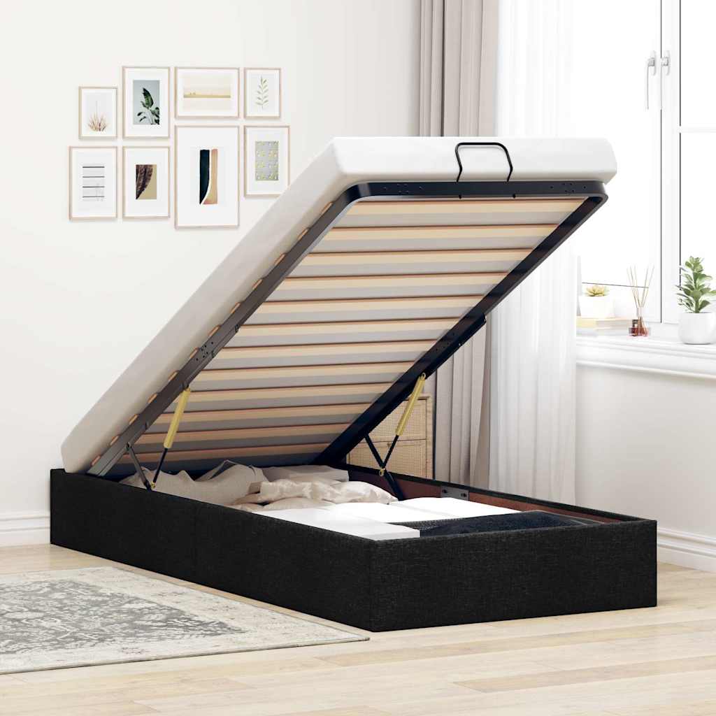 E-shop Multidom Osmanský rám postele bez matraca čierna 100x200 cm látka