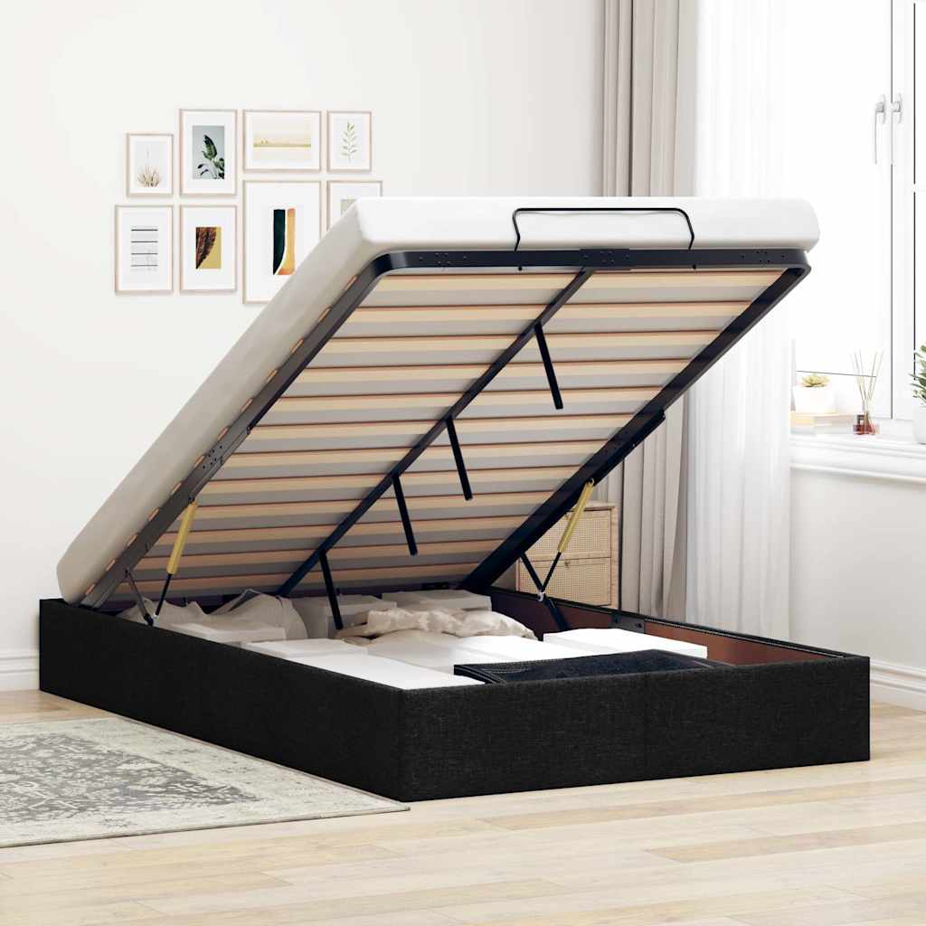 E-shop Multidom Osmanský rám postele bez matraca čierna 120x190 cm látka