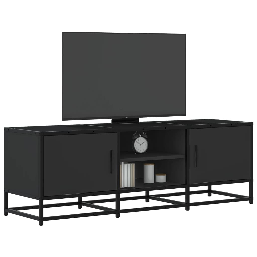 E-shop Multidom TV skrinka čierna 120x35x41 cm kompozitné drevo a kov