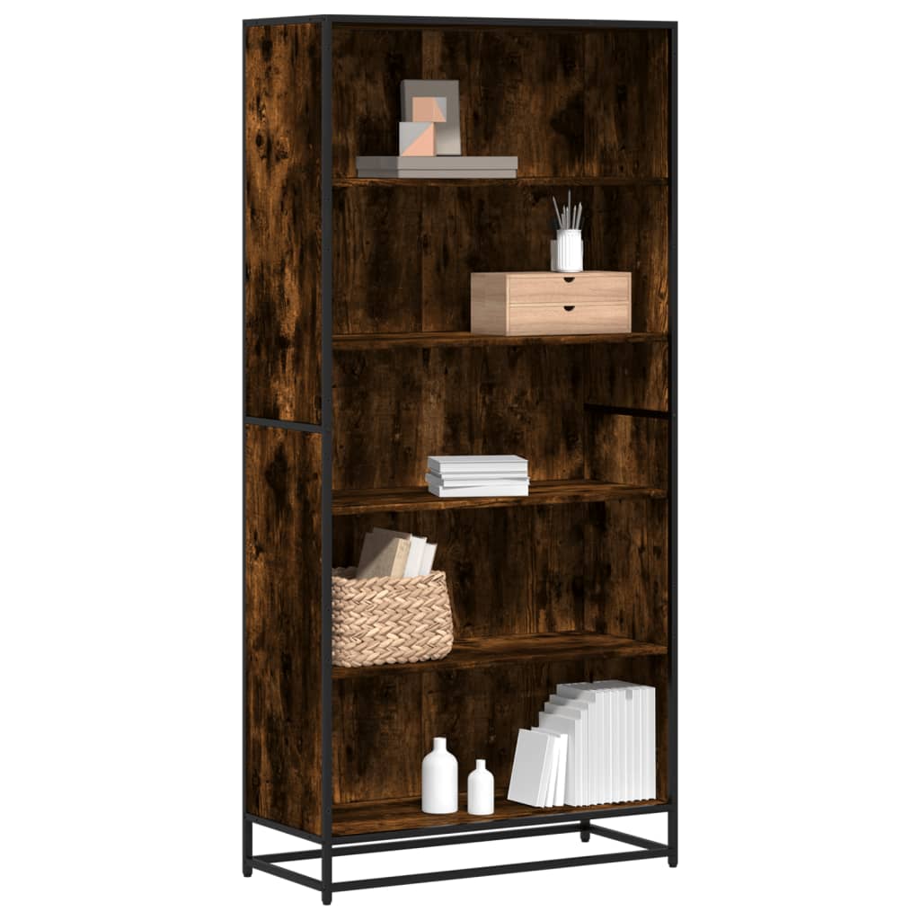 E-shop Multidom Knižnica dymový dub 80,5x35x170,5 cm kompozitné drevo