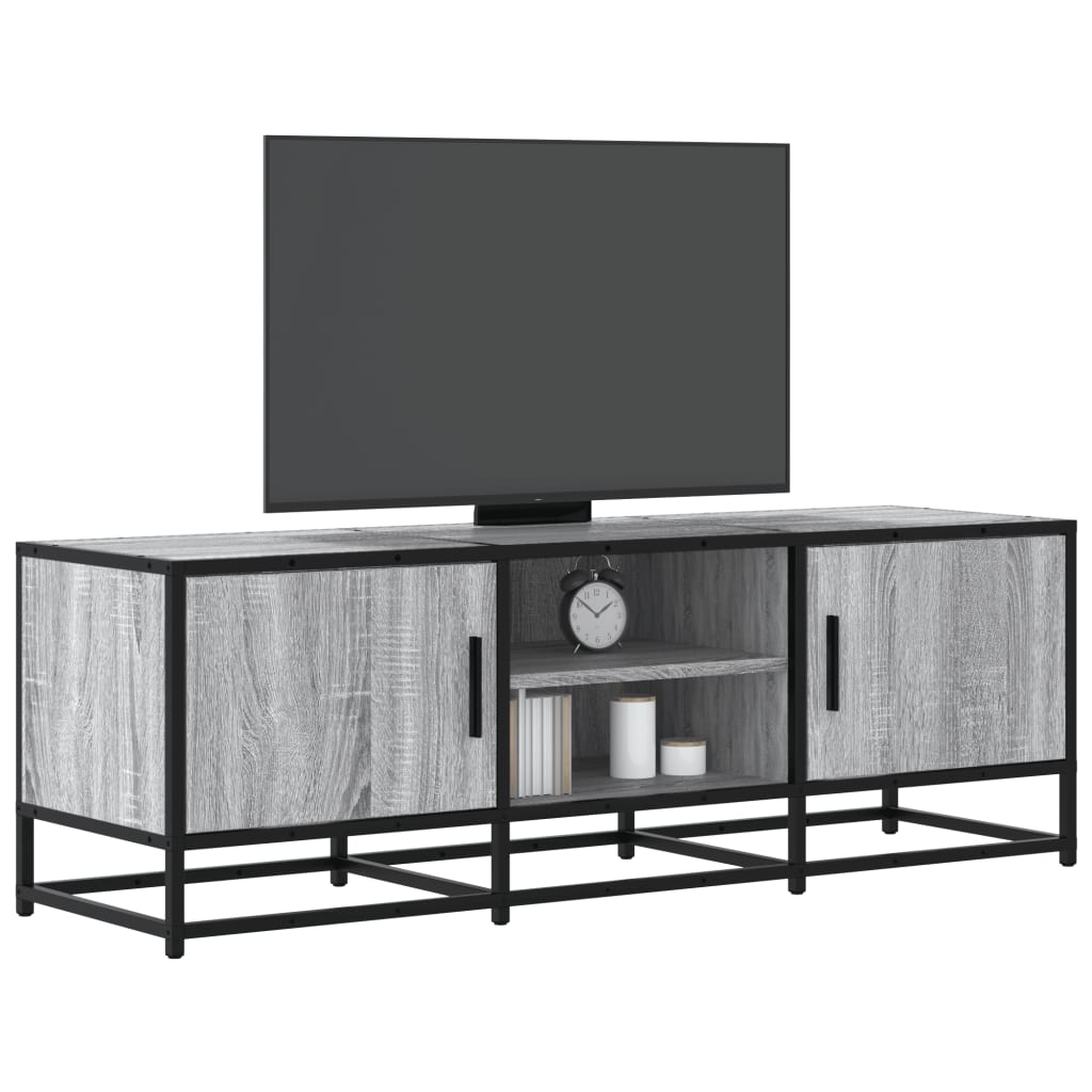 E-shop Multidom TV skrinka sivá sonoma 120x35x41 cm kompozitné drevo a kov