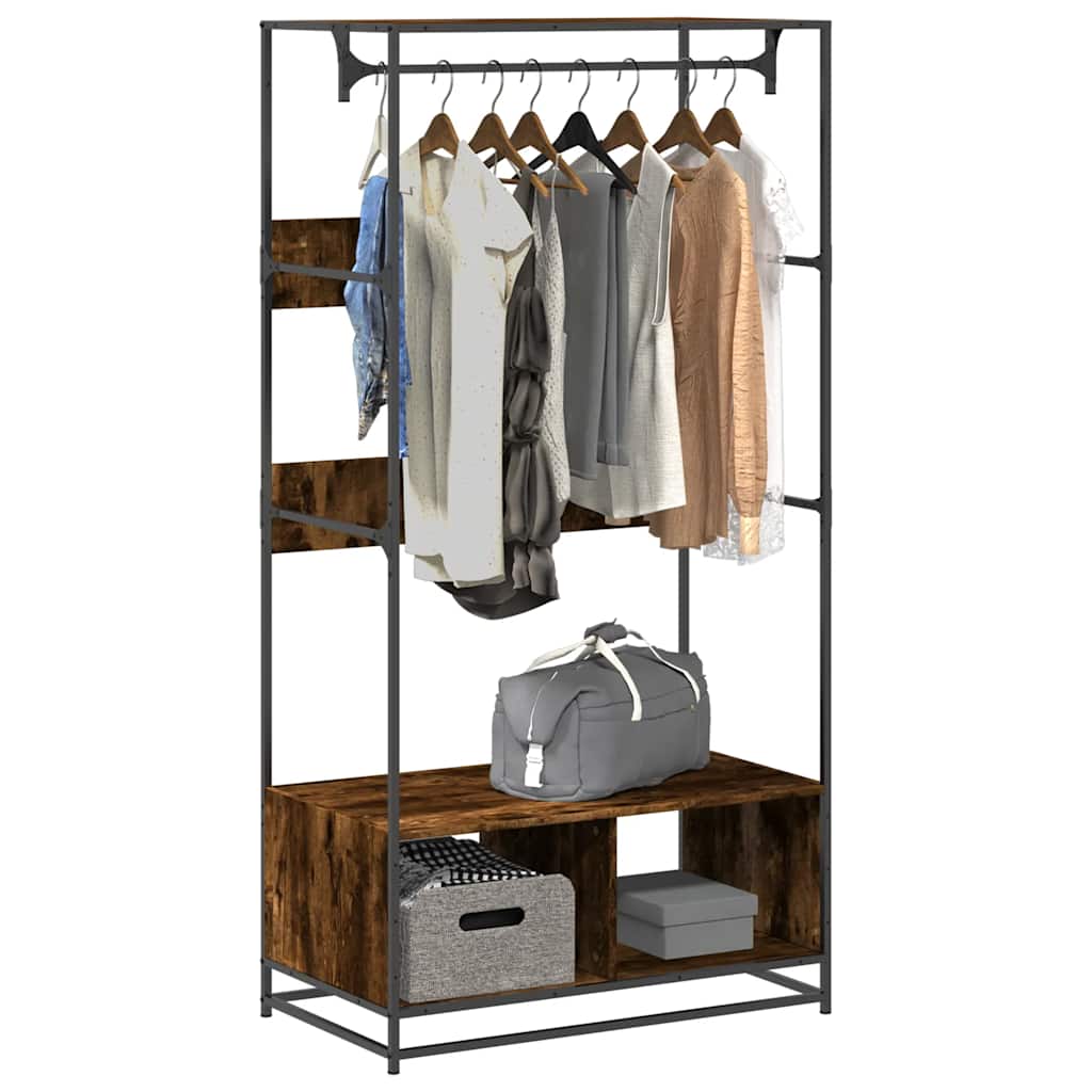 E-shop Multidom Šatník dymový dub 90x50x180 cm kompozitné drevo