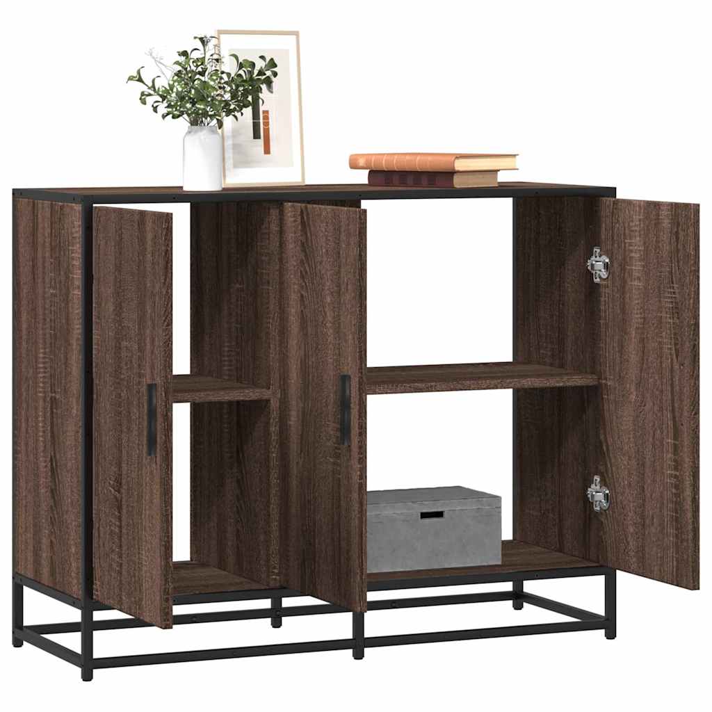 E-shop Multidom Komoda hnedý dub sonoma 94x35x76 cm kompozitné drevo