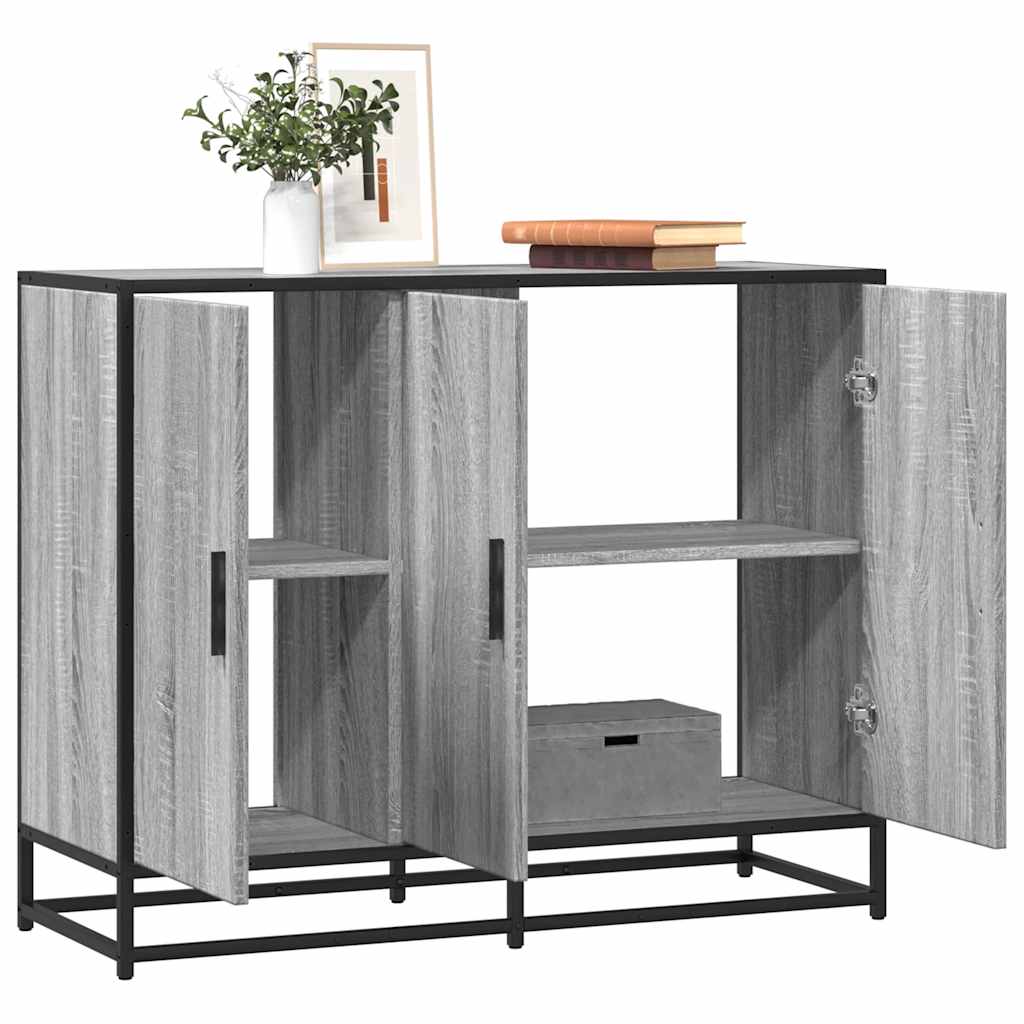 E-shop Multidom Komoda, sivá sonoma 94x35x76 cm, kompozitné drevo