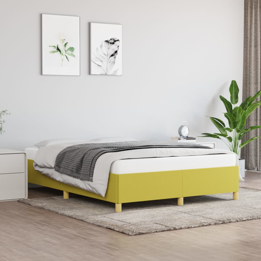 Multidom Posteľ bez matraca zelená 140x200 cm látka