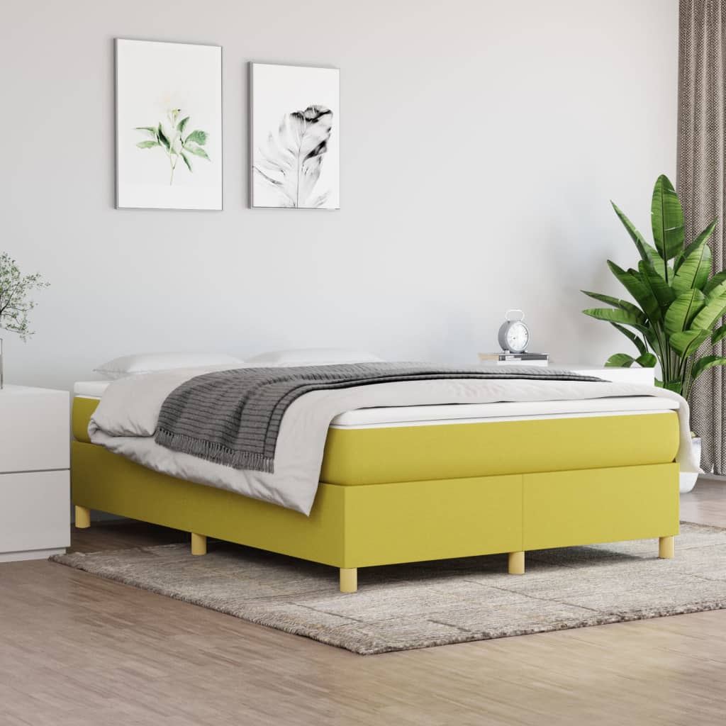 Multidom Posteľ bez matraca zelená 140x190 cm látka