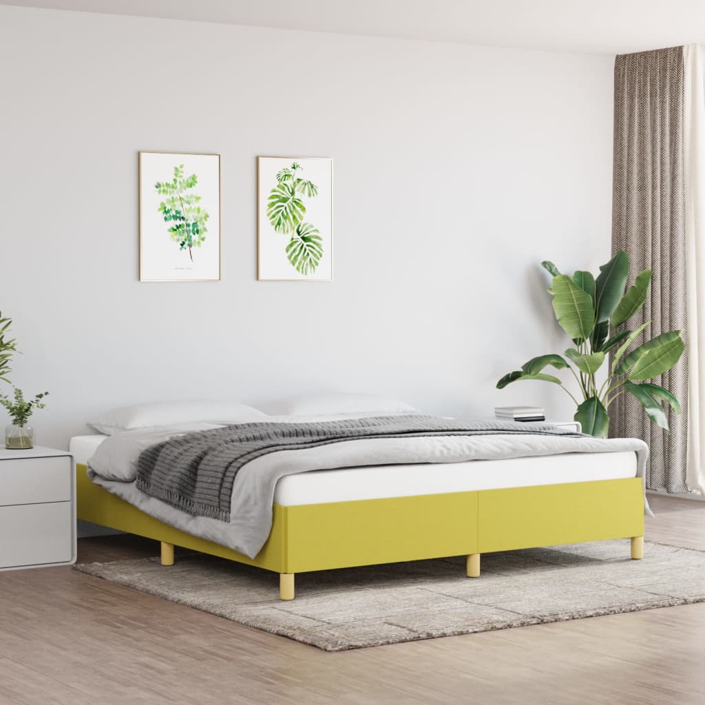Multidom Posteľ bez matraca zelená 160x200 cm látka