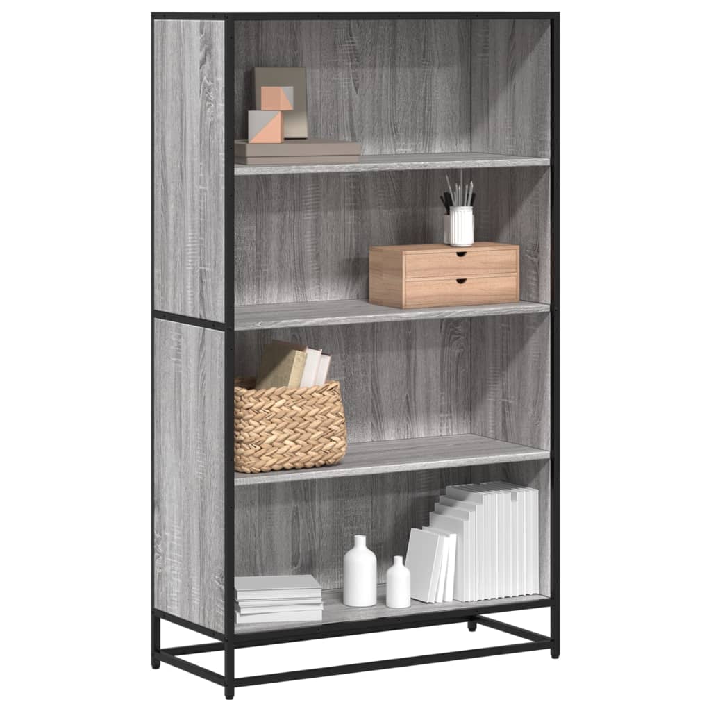 E-shop Multidom Knižnica sivý dub 80,5x35x139 cm kompozitné drevo