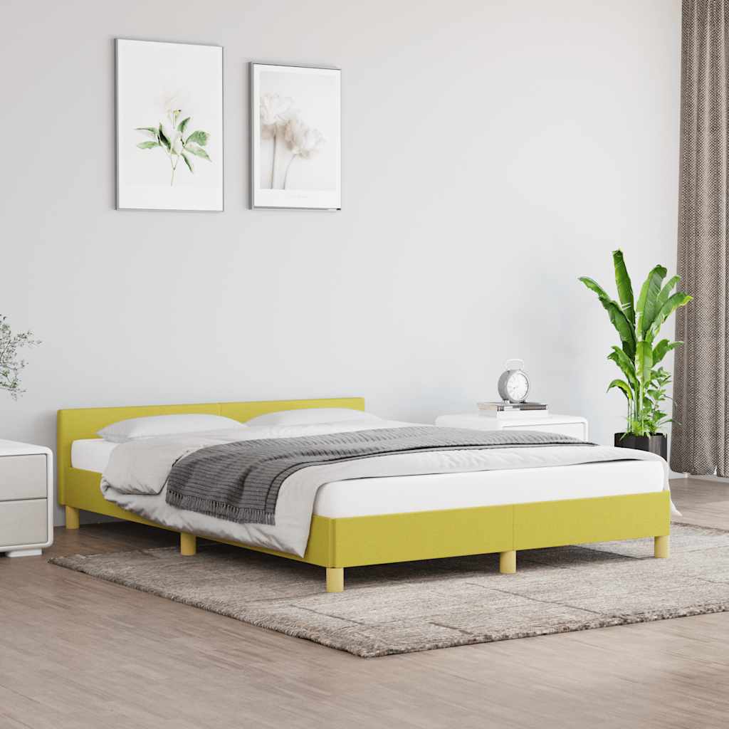 Multidom Posteľ bez matraca zelená 140x190 cm látka