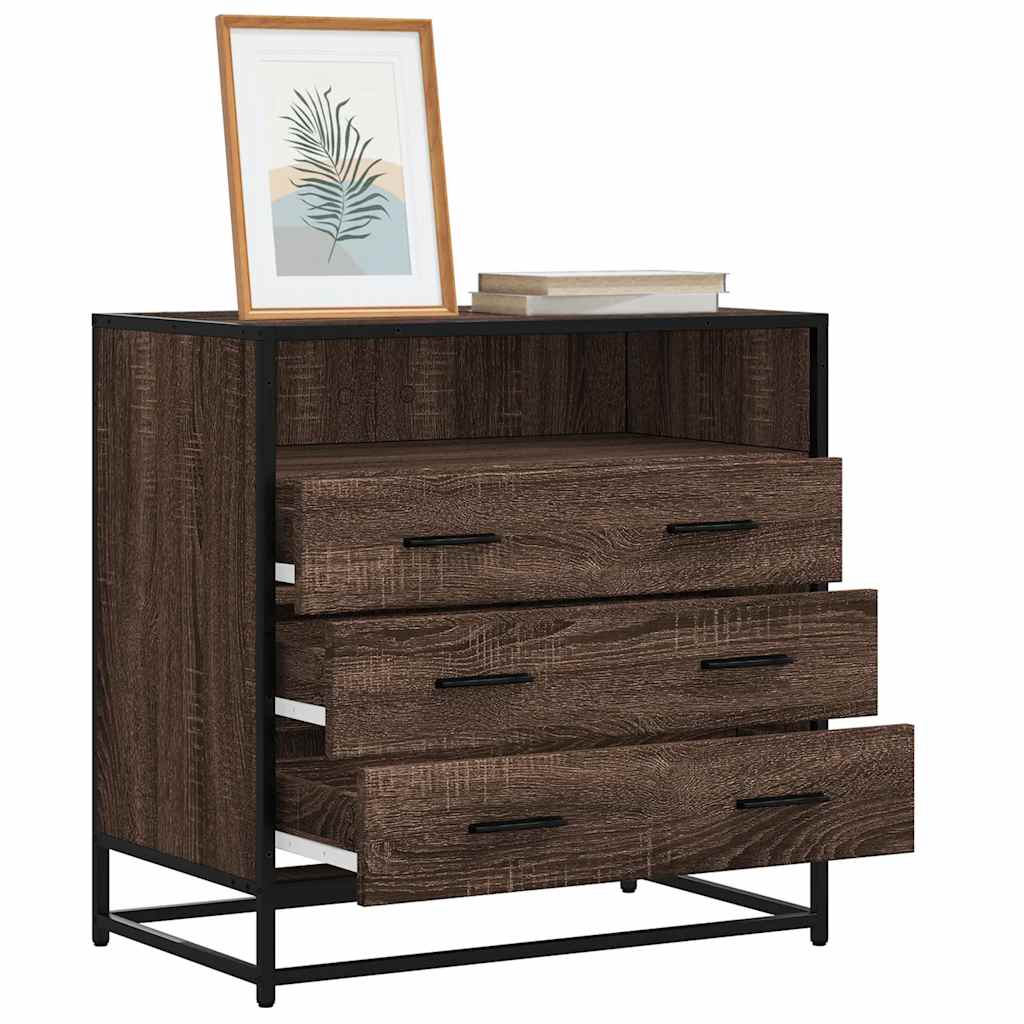 E-shop Multidom Zásuvková skrinka hnedý dub 70x41x70 cm kompozitné drevo