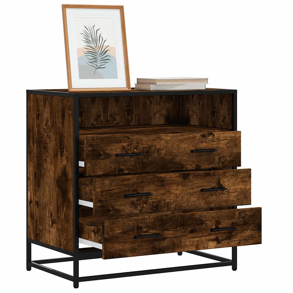 E-shop Multidom Zásuvková skrinka dymový dub 70x41x70 cm kompozitné drevo