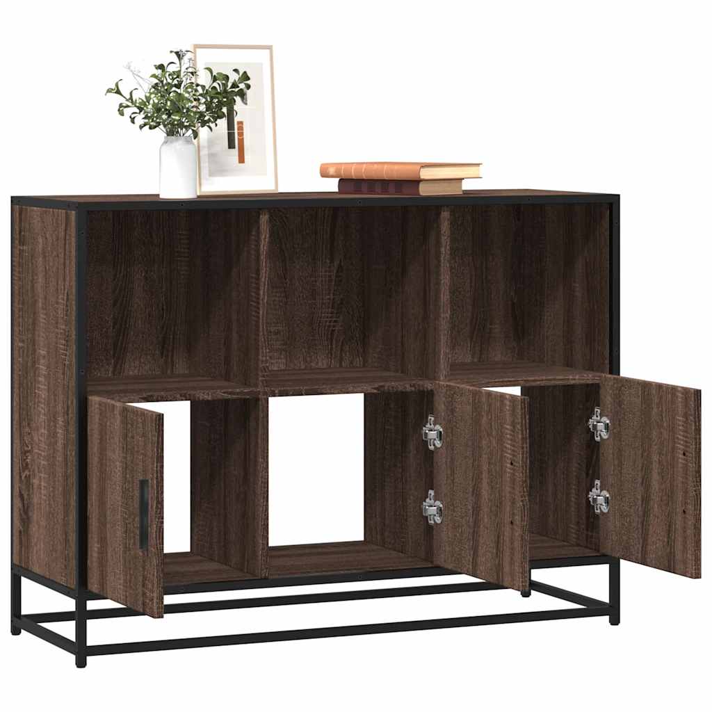 E-shop Multidom Komoda hnedý dub 100x35x76 cm kompozitné drevo