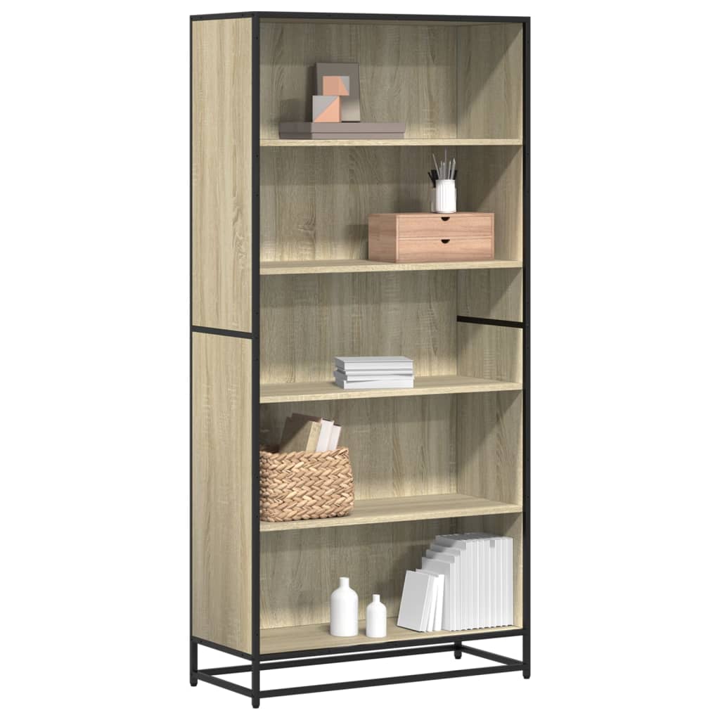 E-shop Multidom Knižnica dub sonoma 80,5x35x170,5 cm kompozitné drevo