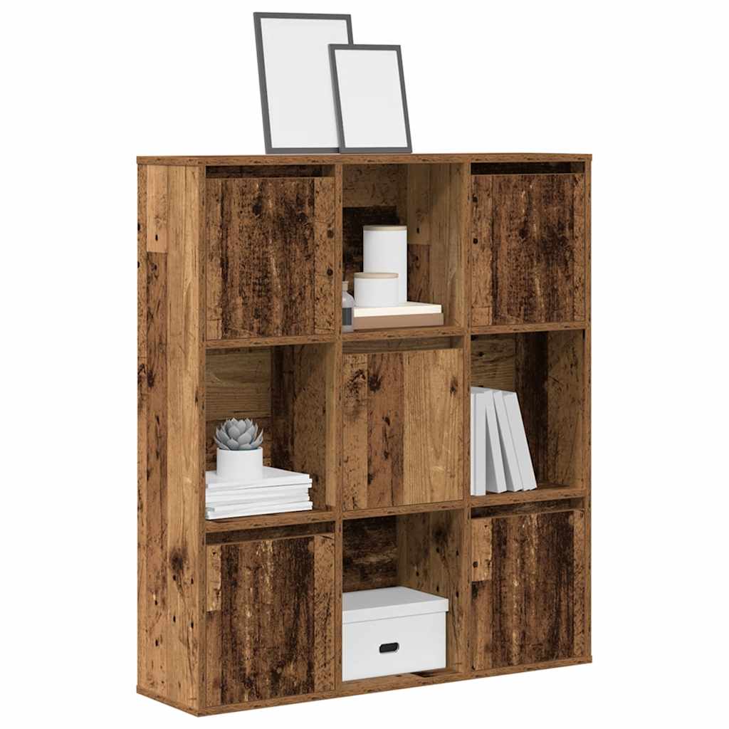 Multidom Knižnica staré drevo 89x24x101,5 cm kompozitné drevo