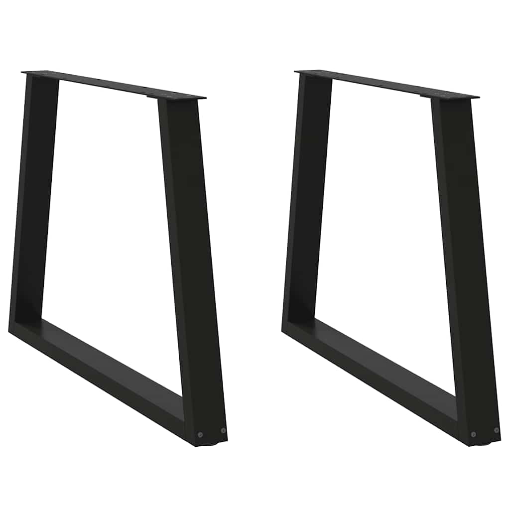 E-shop Multidom Nohy k jedálenskému stolu v tvare V, 2 ks, čierne, 100 x (72-73,3) cm, oceľ