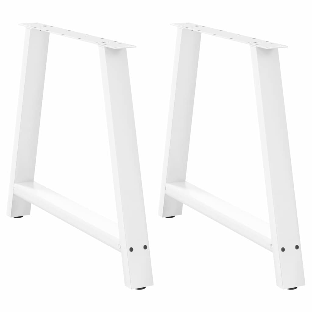 E-shop Multidom Nohy k jedálenskému stolu v tvare A, 2 ks, biele, 90 x (72-73) cm, oceľové