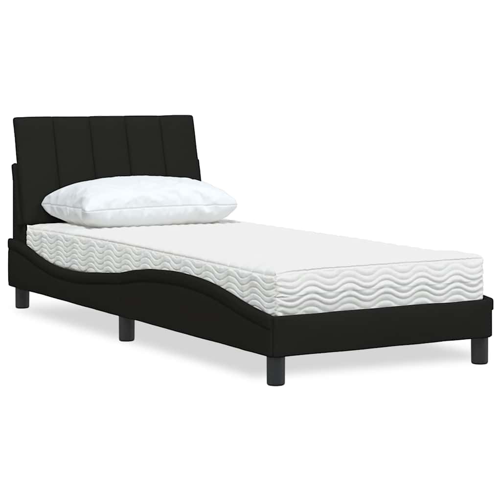 E-shop Multidom Posteľ s matracom Hanko čierna 80x200 cm látka