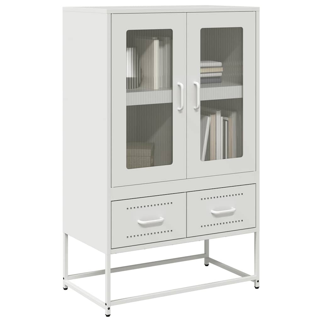 E-shop Multidom Vysoká skrinka biela 68x39x111,5 oceľ