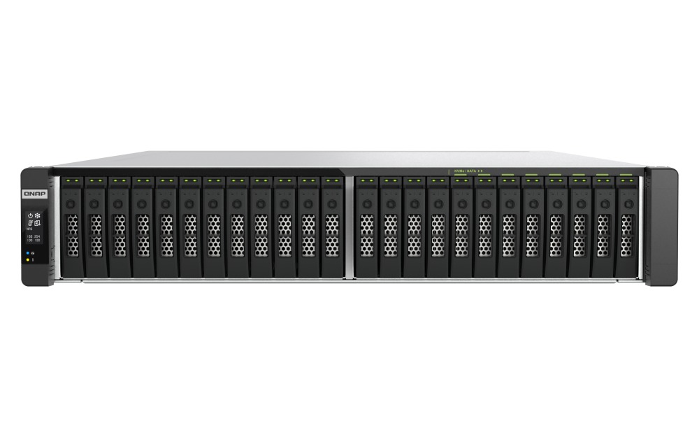 QNAP TDS-h2489FU-R2-4314-256G (2x Xeon, 256GB RAM, 24x 2,5'' U.2/SATA, 4x PCIe, 4x 2,5GbE, 2x 25GbE)