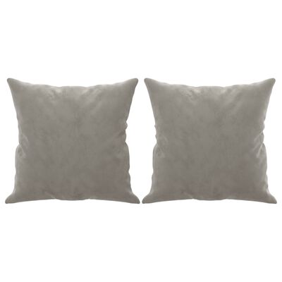 E-shop Dekoratívne vankúše 2 ks bledosivé 40x40 cm zamat