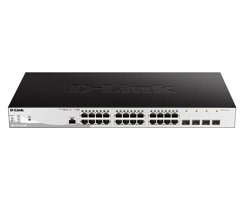 D-Link DGS-1210-28P/ME/E 24x 1G PoE + 4x 1G SFP Metro Ethernet Managed Switch - AKCIA zľava 60%!