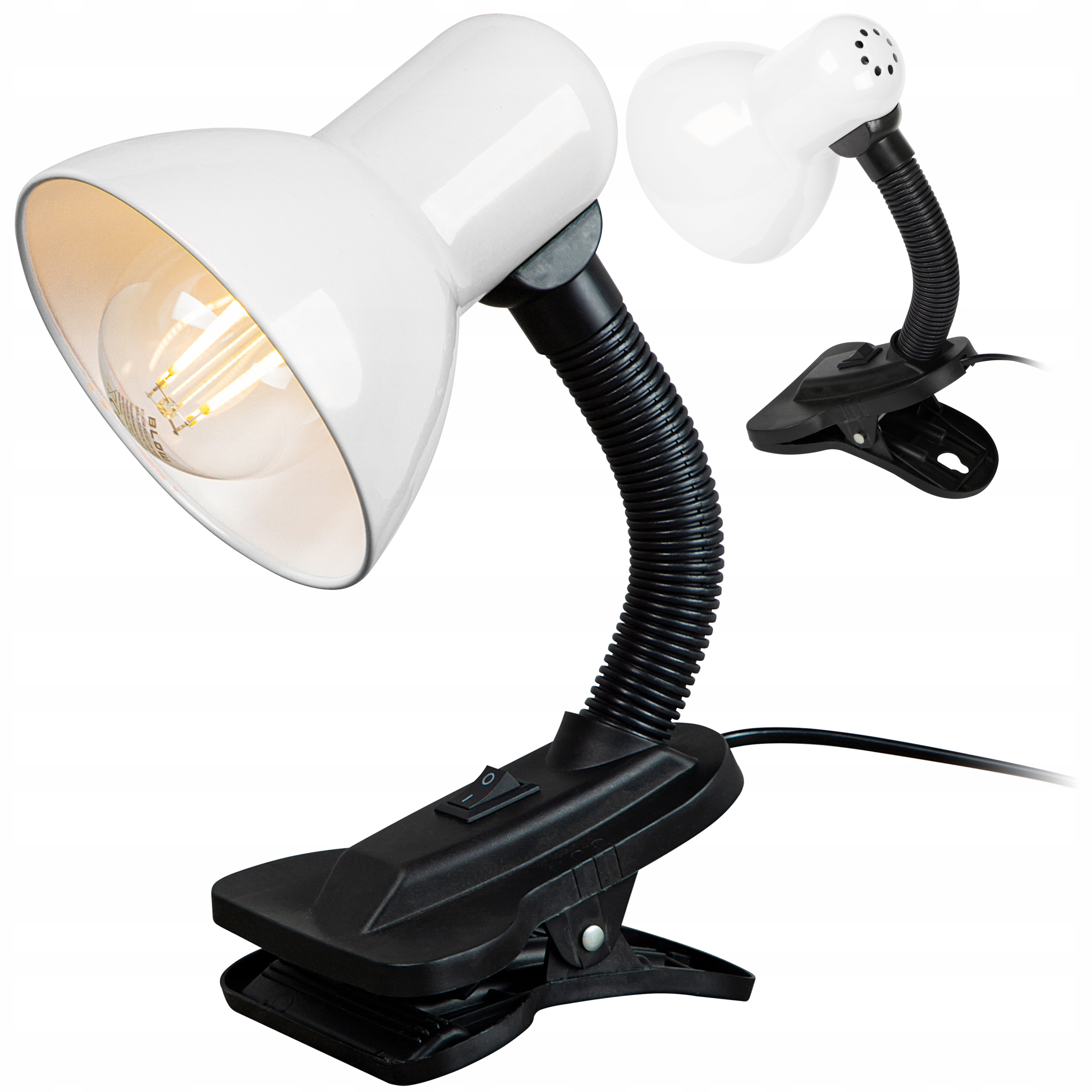 Lampa na klip BLOW LB-08 White