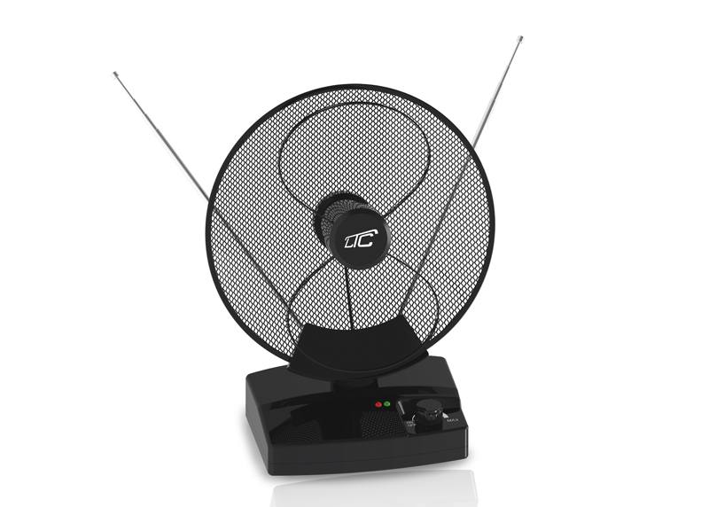 Aktívna izbová anténa pre DVB-T2 FHD / 4K – podpora LTE, MUX 1–8
