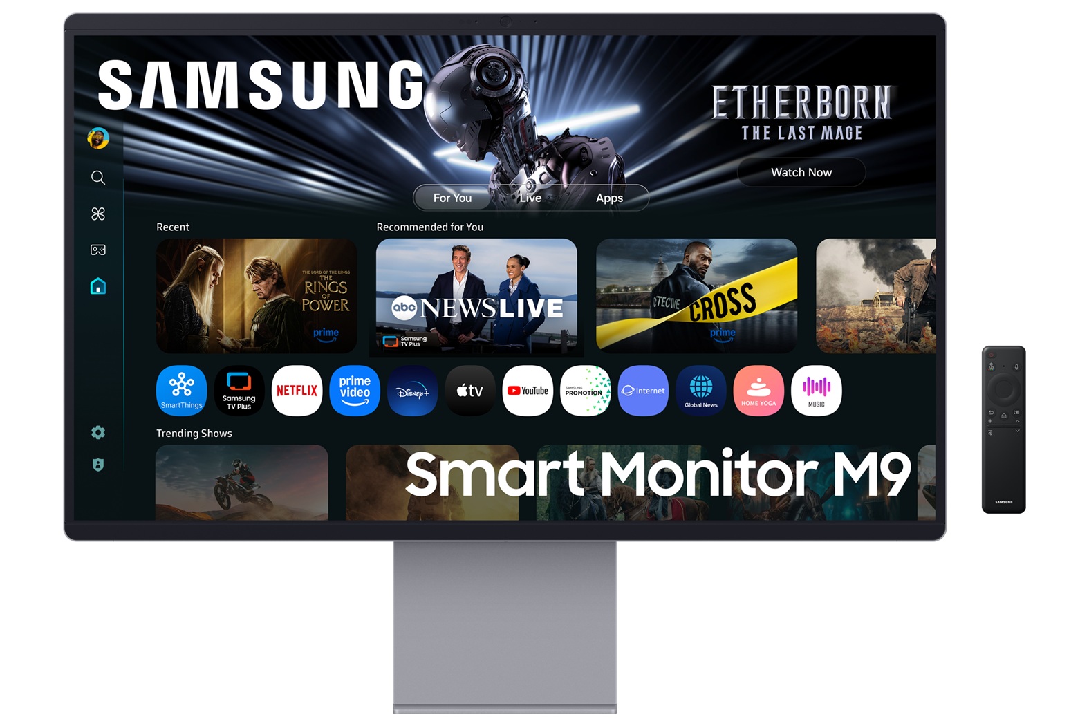 Samsung Smart Monitor/M90SF/32''/OLED/4K UHD/165Hz/0,03ms/Strieborná/2R