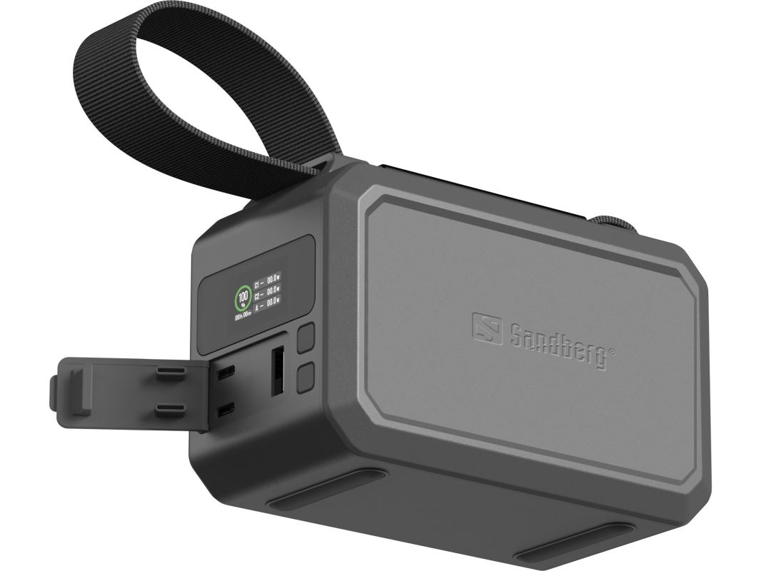 Sandberg Survivor Powerbank 40000 mAh PD100W, outdoorová powerbanka, čierna