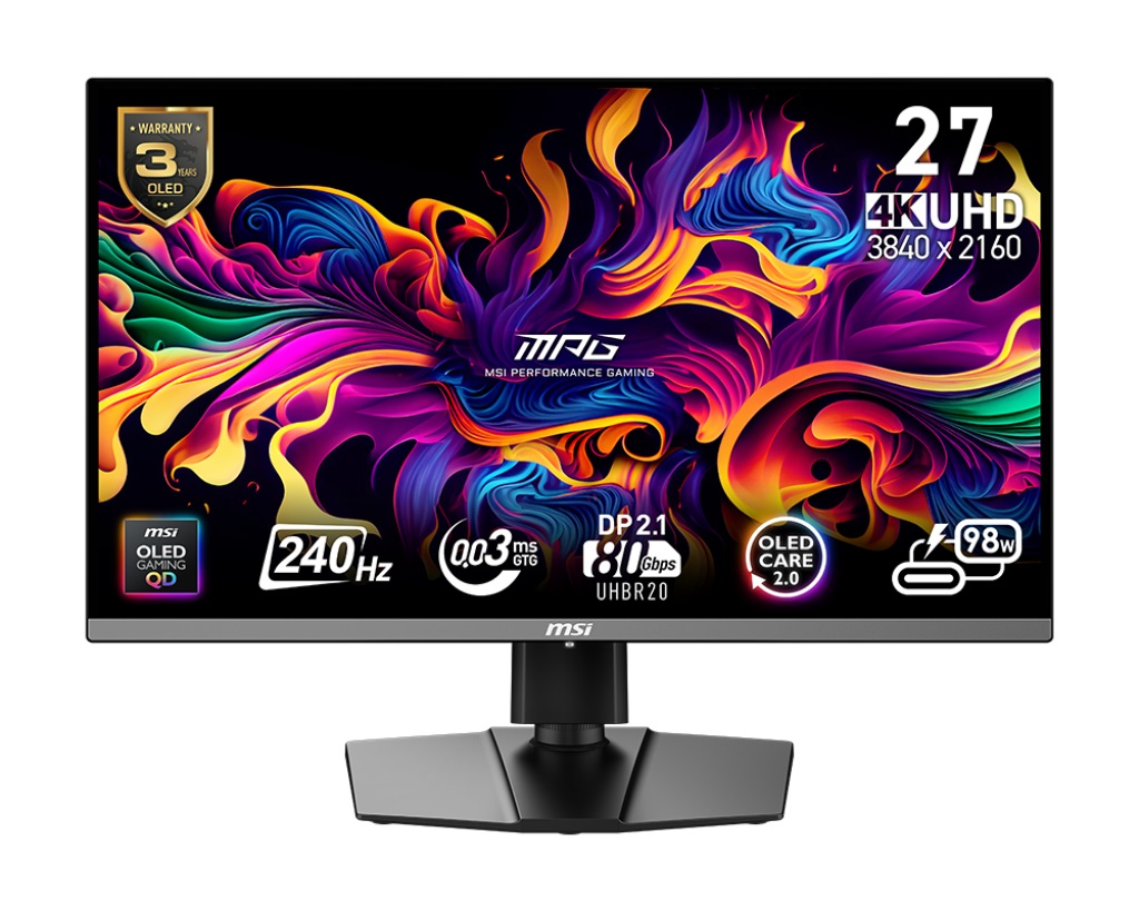 MSI MPG/272URX/26,5''/QD-OLED/4K UHD/240Hz/0,03ms/Čierna/3R