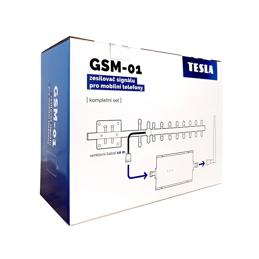 E-shop TESLA GSM-01, zesilovač/opakovač GSM signálu (900 Mhz) - sada 8594163275594