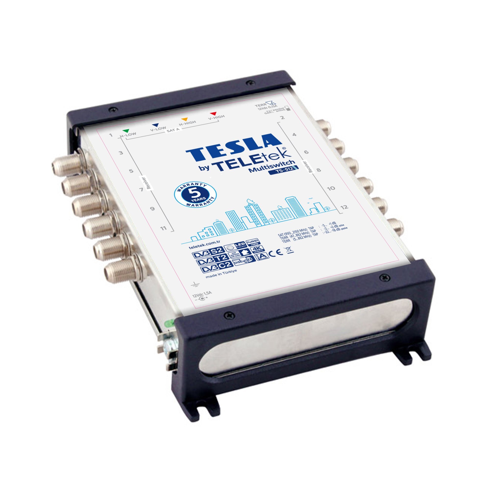 TESLA by TeleTek multipřepínač 5/12