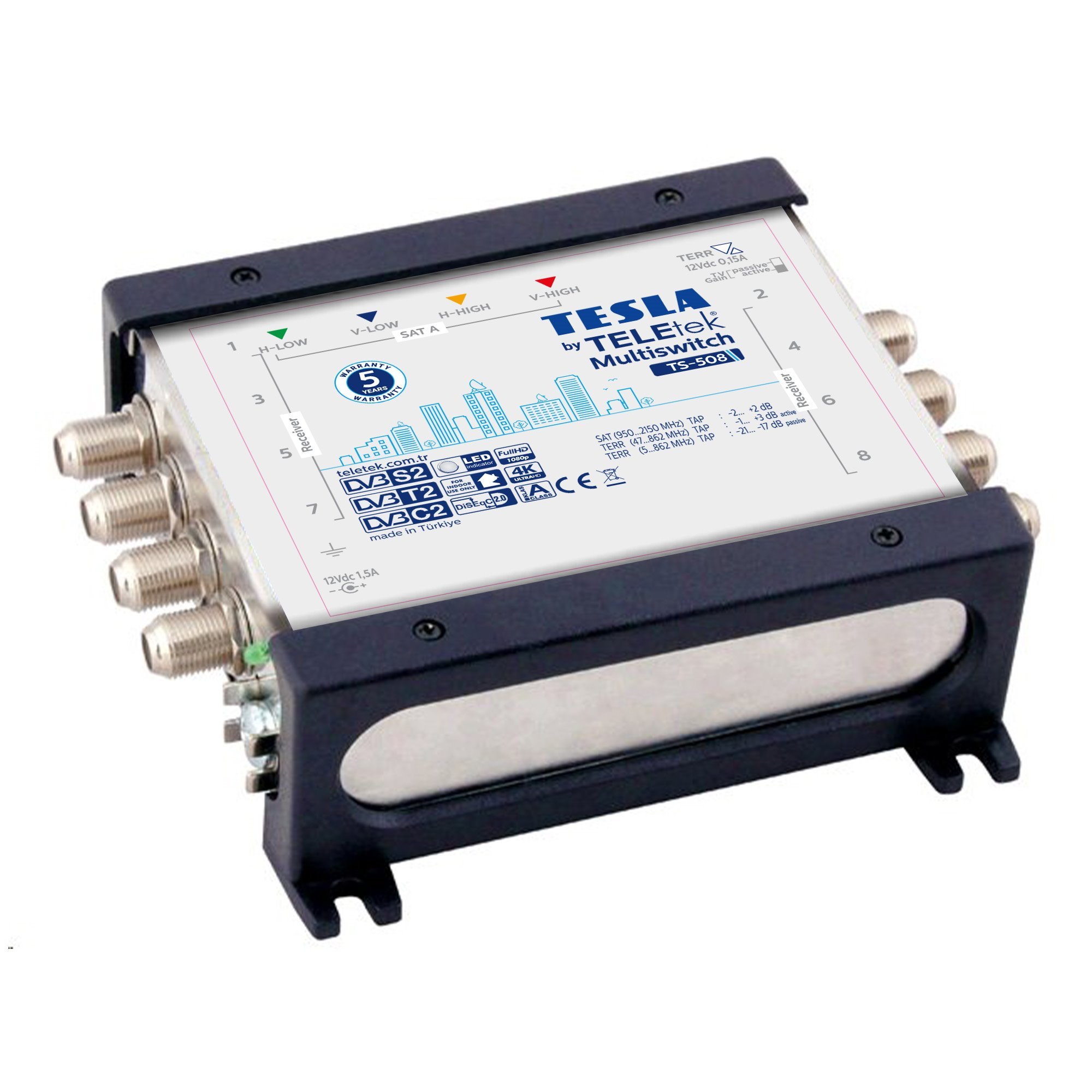 TESLA by TeleTek multipřepínač 5/4