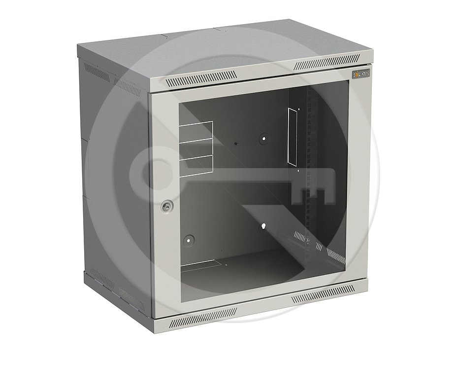 E-shop SOLARIX Rozvádzač nástenný SENSA 12U 400mm, dvere sklo, RAL 7035, SENSA-12U-64-11-G 83000085L