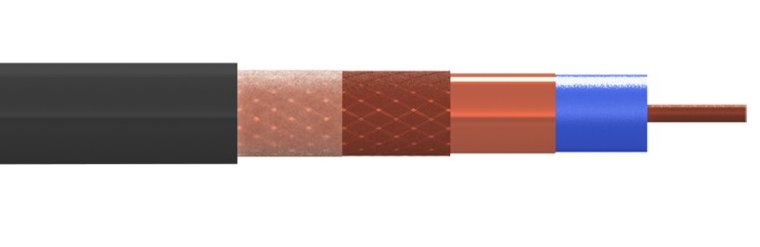 E-shop Koaxiálny kábel TECATEL RG6MK 400, 6,8 mm, 100m, cievka, vonkajší čierny CAB-MK400N
