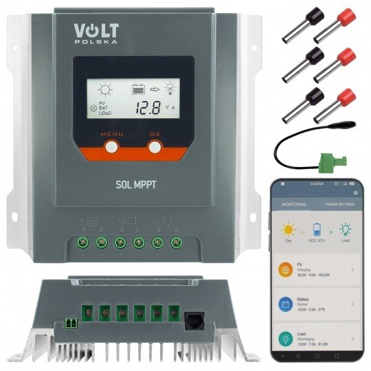 E-shop FVE Solárny regulátor MPPT 20A 12/24-20 LCD VOLT 3IPSMPPT20, BLUETOOTH