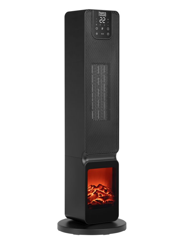 E-shop Teplovzdušný ventilátor s imitáciou krbu TEESA TSA8062, (800/2000W) keramický