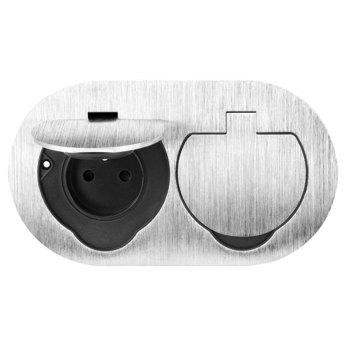 E-shop Hermetická zásuvka ORNO OR-GM-9046/G, dvojitá, ovláda, 2x230V, IP55 OR-GM-9046/G
