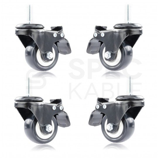 E-shop Otočné kolieska NEKU pre RACK 19" skrine TS/TD, súprava 4 ks