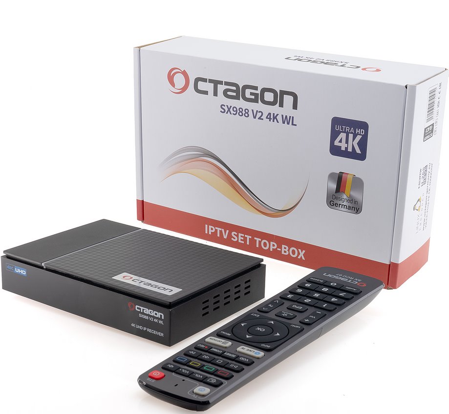 E-shop OCTAGON SX988 V2 WL 4K UHD IP 5G Wi-Fi Linux Smart TV, IPTV prijímač