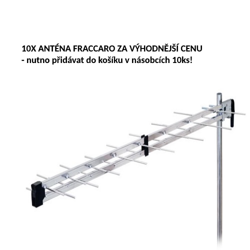 Výhodné balenie 10ks DVB-T/T2 TV anténa FRACARRO LP45F LTE 700 UHF, 5G, F konektor