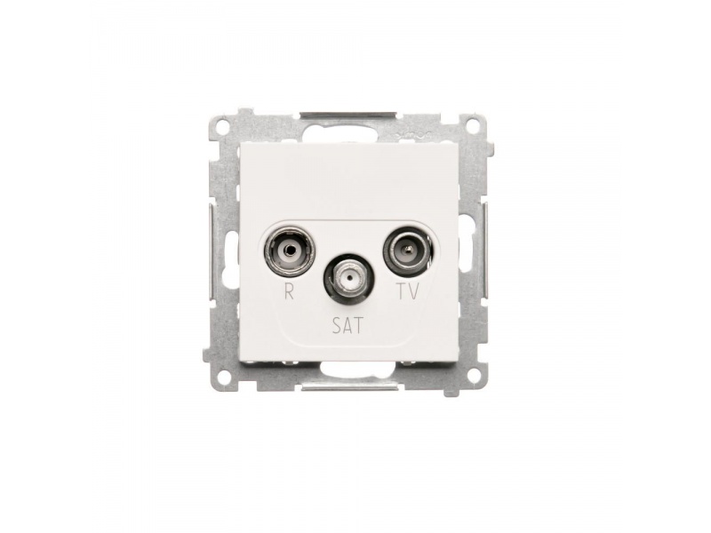 Zásuvka R-TV-SAT Simon 55 koncová modul biela matná