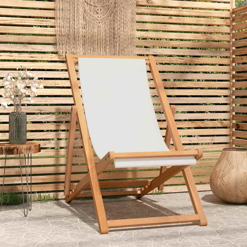 E-shop Multidom Kreslo na terasu, tíkové drevo 56x105x96 cm, krémové