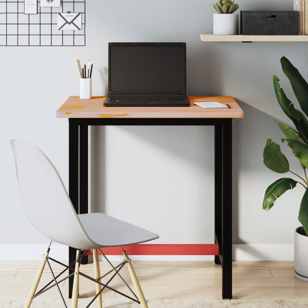 Multidom Pracovný stôl 80x55x81,5 cm masívny buk a kov