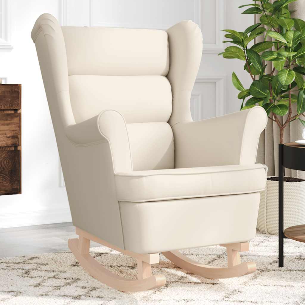 Multidom Hojdacie kreslo Biele 74x90x102 cm Ľan