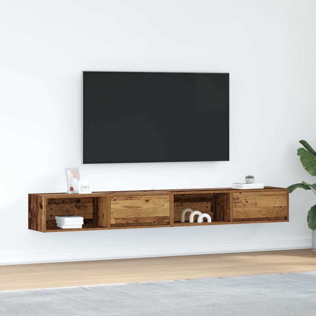 Multidom TV skrinky 2 ks Old Wood 100x31x25,5 cm Engineered Wood