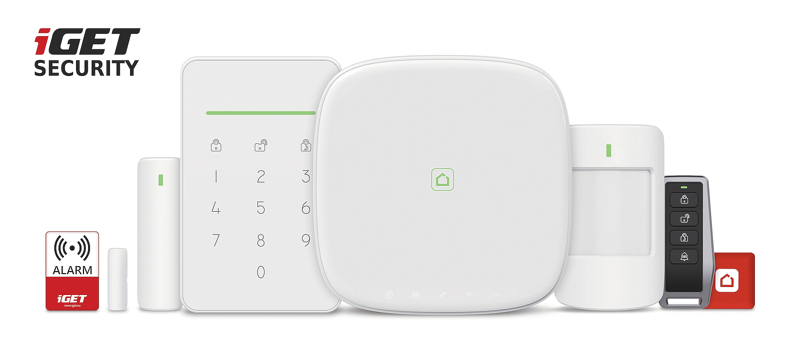 E-shop iGET SECURITY M5-4G Premium - Inteligentní zabezpečovací systém 4G LTE/WiFi/Ethernet/GSM, set