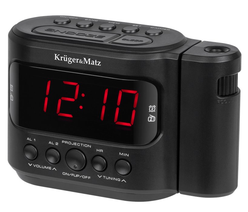 E-shop Kruger & Matz Rádiobudík s projekciou Kruger&Matz KM0827