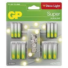 E-shop B0164MC GP alkalická batéria SUPER AA 12 + AAA 12 + LED reťaz BL